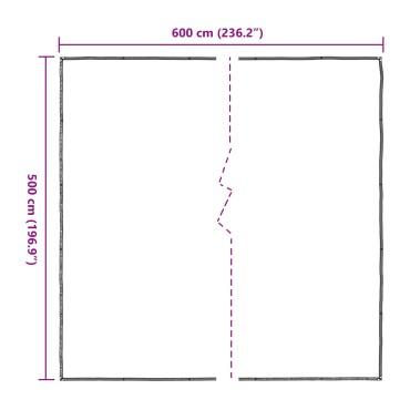 vidaXL Κάλυμμα Φυτών Διαφανές 5 x 6 m PE