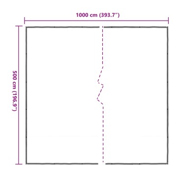 vidaXL Κάλυμμα Φυτών Διαφανές 5 x 10 m PE