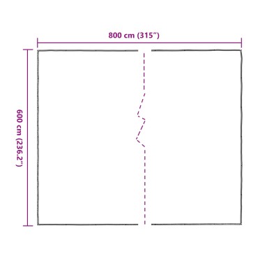 vidaXL Κάλυμμα Φυτών Διαφανές 6 x 8 m PE