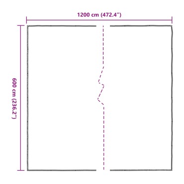 vidaXL Κάλυμμα Φυτών Διαφανές 6 x 12 m PE