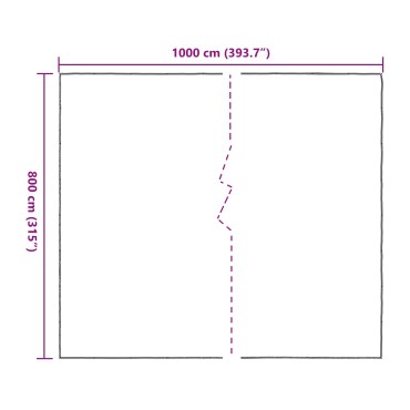 vidaXL Κάλυμμα Φυτών Διαφανές 8 x 10 m PE