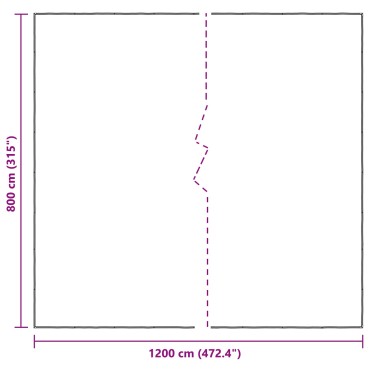 vidaXL Κάλυμμα Φυτών Διαφανές 8 x 12 m PE