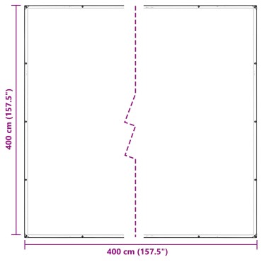 vidaXL Κάλυμμα Φυτών Διαφανές 4 x 4 m PVC