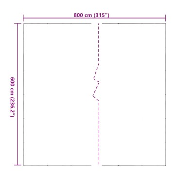 vidaXL Κάλυμμα Φυτών Διαφανές 6 x 8 m PVC