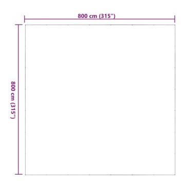 vidaXL Κάλυμμα Φυτών Διαφανές 8 x 8 m PVC