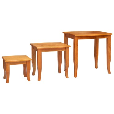 vidaXL Τραπεζάκια Σαλονιού 3 τεμ. Φυσικό 60x45x60,5cm