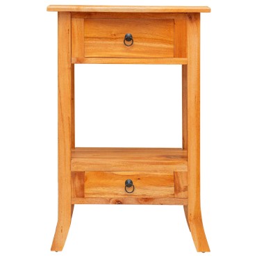 vidaXL Τραπέζι κονσόλας Φυσικό 50,5x30x75,5cm Στερεό ξύλο Μαόνι