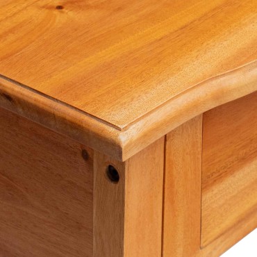 vidaXL Τραπέζι κονσόλας Φυσικό 50,5x30x75,5cm Στερεό ξύλο Μαόνι