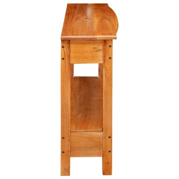 vidaXL Τραπέζι κονσόλας Φυσικό 115x32x76cm Στερεό ξύλο Μαόνι