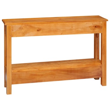 vidaXL Τραπέζι κονσόλας Φυσικό 115x32x76cm Στερεό ξύλο Μαόνι