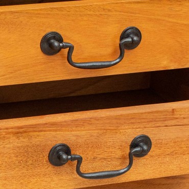 vidaXL Τραπεζάκι Πλευράς Φυσικό 60,5x30x61cm Στερεό ξύλο Μαόνι