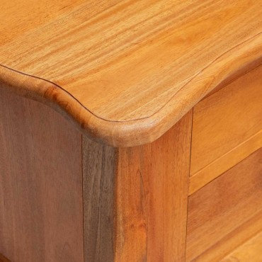 vidaXL Τραπεζάκι Πλευράς Φυσικό 60,5x30x61cm Στερεό ξύλο Μαόνι