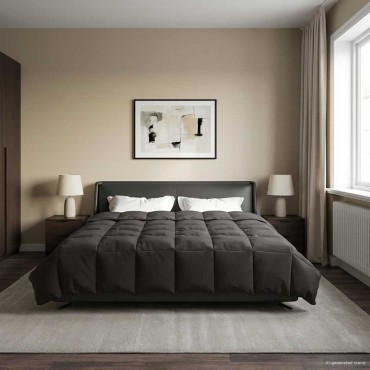 vidaXL Καλοκαιρινό Παπλωματοθήκη 200 x 200 cm Καλοκαίρι Ανθρακί