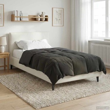 vidaXL Καλοκαιρινό Παπλωματοθήκη 140 x 220 cm Καλοκαίρι Ανθρακί