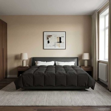 vidaXL Καλοκαιρινό Παπλωματοθήκη 220 x 240 cm Καλοκαίρι Ανθρακί
