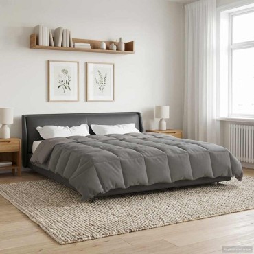 vidaXL Καλοκαιρινό Παπλωματοθήκη 200 x 240 cm Καλοκαίρι Ανοιχτό γκρι