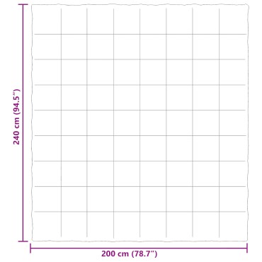 vidaXL Καλοκαιρινό Παπλωματοθήκη 200 x 240 cm Καλοκαίρι Ανοιχτό γκρι