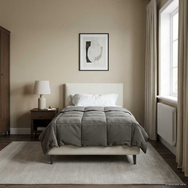 vidaXL Καλοκαιρινό Παπλωματοθήκη 140 x 220 cm Καλοκαίρι Ανοιχτό γκρι