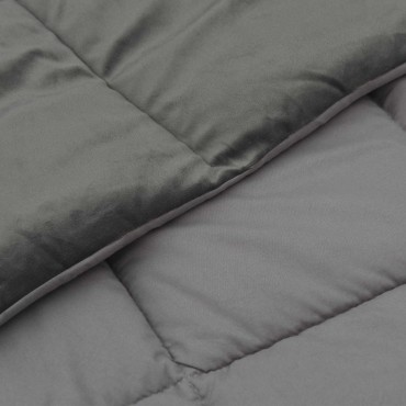 vidaXL Καλοκαιρινό Παπλωματοθήκη 140 x 220 cm Καλοκαίρι Ανοιχτό γκρι