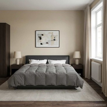 vidaXL Καλοκαιρινό Παπλωματοθήκη 200 x 220 cm Καλοκαίρι Ανοιχτό γκρι
