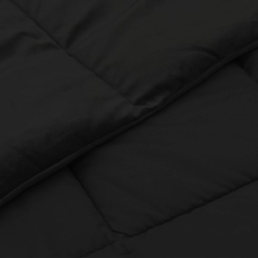 vidaXL Καλοκαιρινό Παπλωματοθήκη 140 x 200 cm Καλοκαίρι Μαύρο