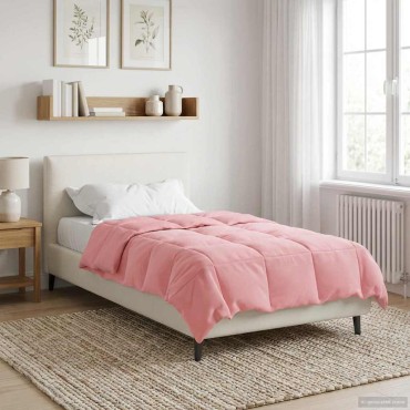 vidaXL Καλοκαιρινό Παπλωματοθήκη 155 x 200 εκ. Καλοκαίρι Ροζ