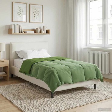 vidaXL Καλοκαιρινό Παπλωματοθήκη Πράσινο 140 x 200 cm Μικροΐνες