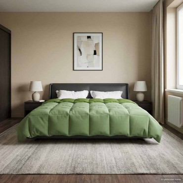 vidaXL Καλοκαιρινό Παπλωματοθήκη 220 x 240 cm Καλοκαίρι Πράσινο