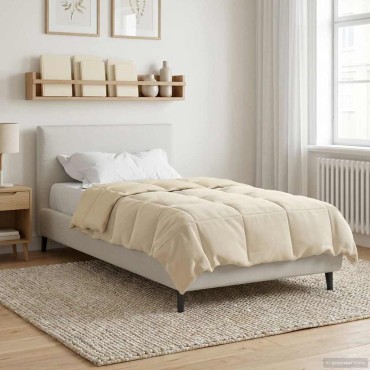 vidaXL Καλοκαιρινό Παπλωματοθήκη Κρεμ 135 x 220 εκ. Μικροΐνες