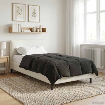 vidaXL Κουβέρτα ολόκληρου του χρόνου Ανθρακί 155 x 220 cm Μικροΐνες