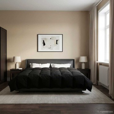 vidaXL Κουβέρτα ολόκληρου του χρόνου Μαύρο 200 x 220 cm Μικροΐνες