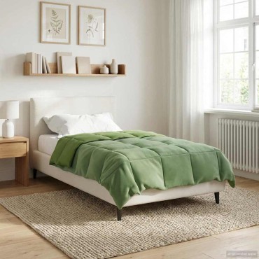 vidaXL Κουβέρτα ολόκληρου του χρόνου Πράσινο 140 x 200 cm Μικροΐνες