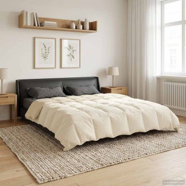 vidaXL Κουβέρτα ολόκληρου του χρόνου 220 x 240 cm 4 Εποχές Κρεμ