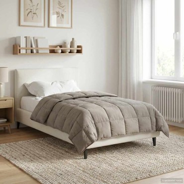 vidaXL Καλοκαιρινό Παπλωματοθήκη 155 x 220 cm Καλοκαίρι Taupe