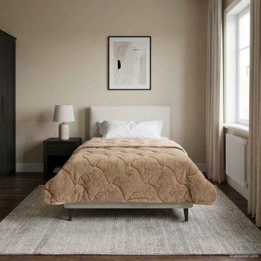 vidaXL Χειμερινό Παπλωματοθήκη Ουαντινγκ Taupe 155 x 200 εκ.
