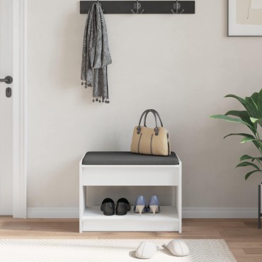 vidaXL Παγκάκι Χαλωρίου Λευκός 63x38x45 εκ 1 τεμ.