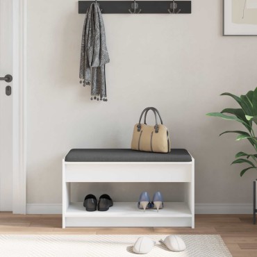 vidaXL Παγκάκι Χαλωρίου Λευκός 83x38x45 εκ 1 τεμ.