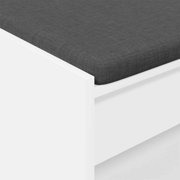 vidaXL Παγκάκι Χαλωρίου Λευκός 83x38x45 εκ 1 τεμ.