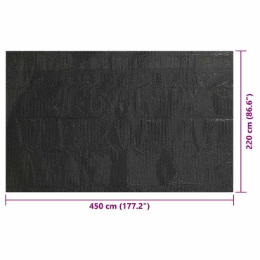 vidaXL Κάλυμμα Πισίνας Μαύρο 450 x 220 εκ. από Πολυαιθυλένιο
