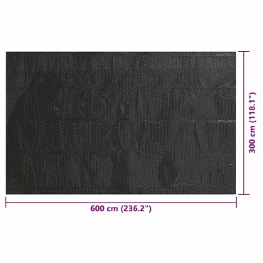 vidaXL Κάλυμμα Πισίνας Μαύρο 600 x 300 εκ. από Πολυαιθυλένιο