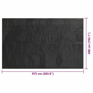 vidaXL Κάλυμμα Πισίνας Μαύρο 975 x 488 εκ. από Πολυαιθυλένιο