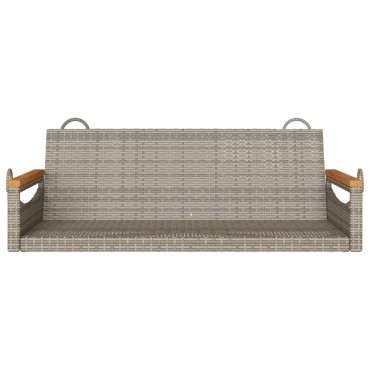 vidaXL Παγκάκι Κούνια Γκρι 109x62x40cm από Συνθετικό Ρατάν 1 τεμ.