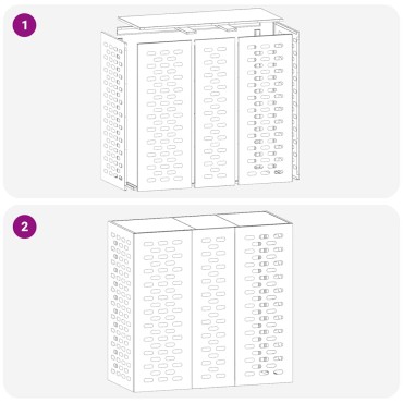 vidaXL Κάλυμμα κλιματιστικού Ασημί 110 x 50 x 105 εκ