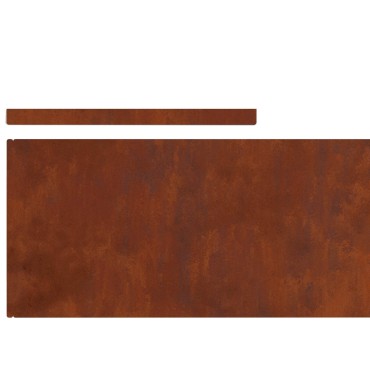 vidaXL Περίγραμμα γκαζόν 4 τμχ. 450 x 0,05 x 25 εκ Σκ rusty