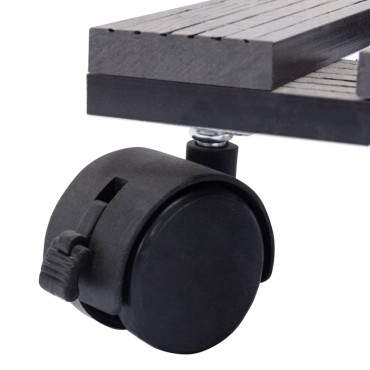 vidaXL Βάσεις για Γλάστρες με Ρόδες 2 τεμ. Γκρι 30x30x7,5 εκ. από WPC