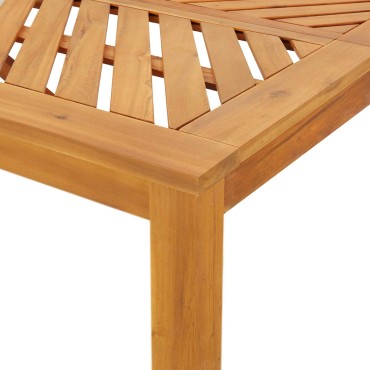 vidaXL Σέτ φαγητού για κήπο 9 τμχ. Καφέ Στερεό Ξύλο Ακακίας