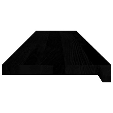 vidaXL Πατάκια Σκάλας 4 τεμ. Καφέ-Μαύρο 110x30x2 cm Ξύλο Δρυός