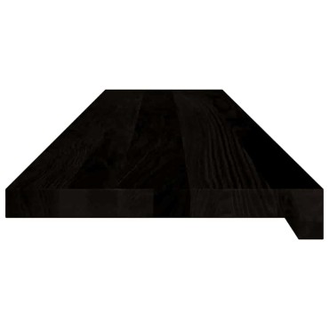 vidaXL Πέλματα Σκάλας 2 τεμάχια Καφέ-Μαύρο 110x30x2cm μασίφ ξύλο δρυς