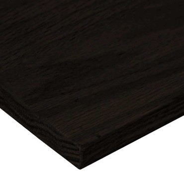 vidaXL Πέλματα Σκάλας 2 τεμάχια Καφέ-Μαύρο 110x30x2cm μασίφ ξύλο δρυς