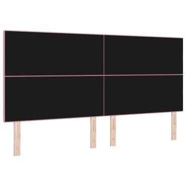 vidaXL Κεφαλάρι Ροζ Βελούδο 200x7x128cm 1 τεμ.